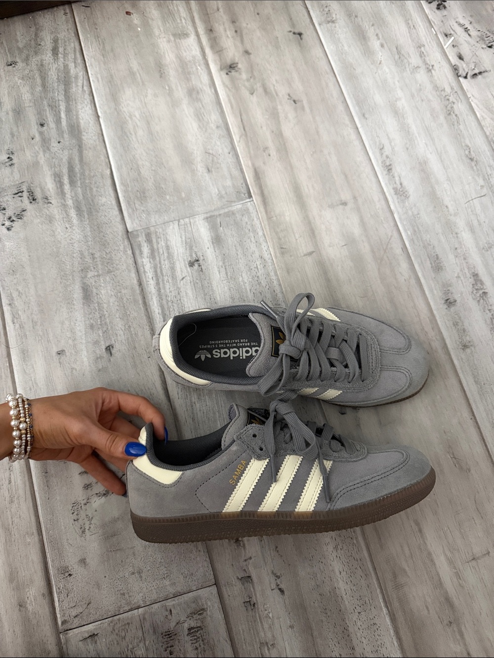 Greg suade adidas sambas worn once